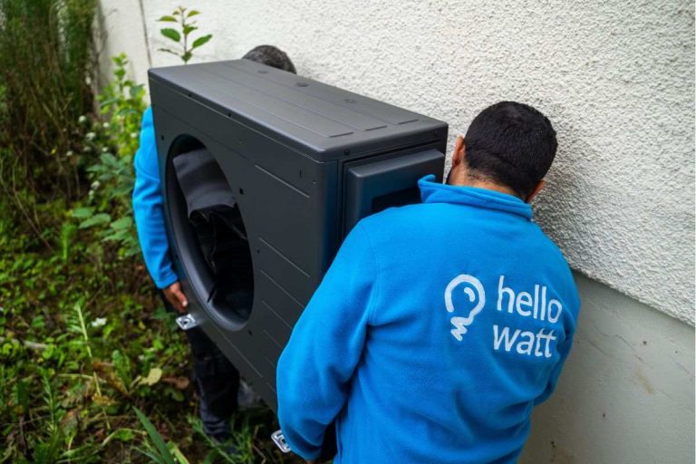 Installation pompe à chaleur Hello Watt